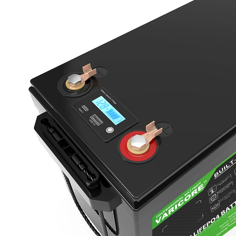 بطارية VariCore 12 فولت 200 أمبير 280 أمبير 310 أمبير 340 أمبير في الساعة LiFePO4 مع BMS 12.8 فولت لعربة الجولف RV المعسكر على الطرق الوعرة والرياح الشمسية خالية من الضرائب