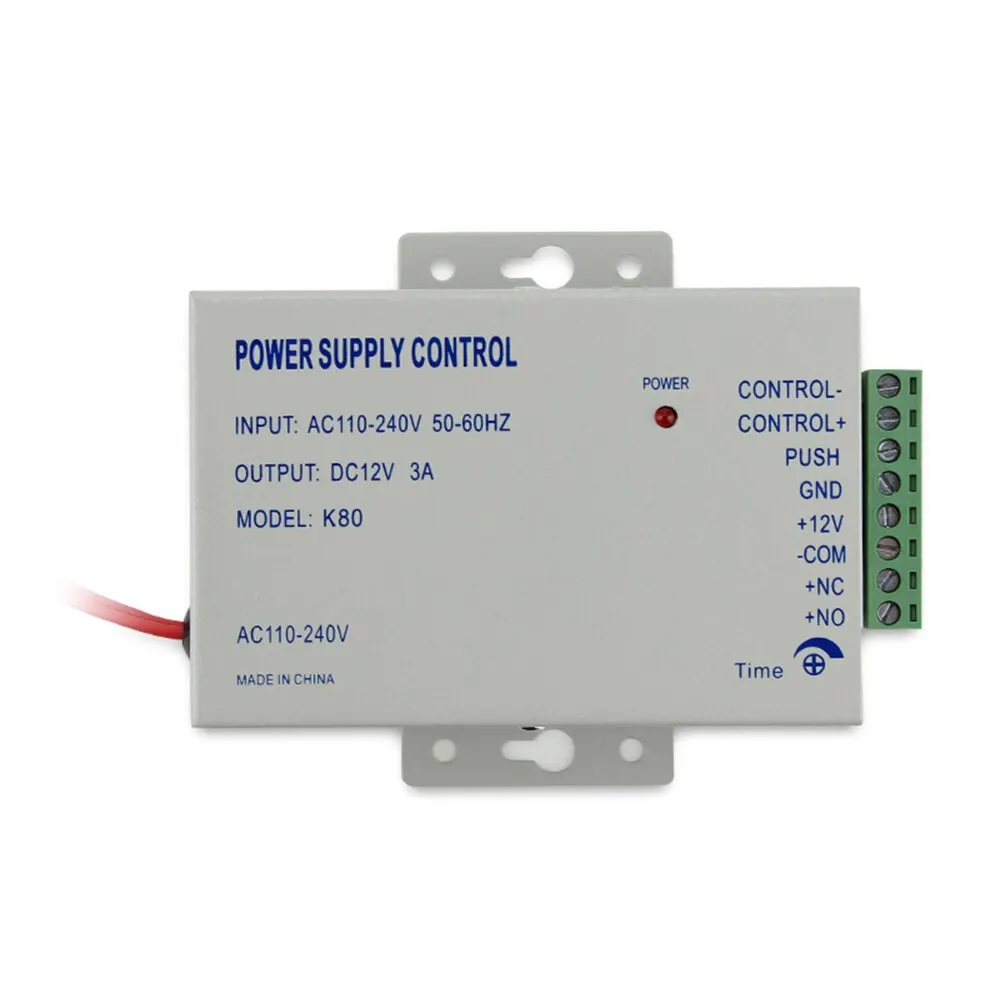 110-240VAC to 12VDC 3A Access Control Power Supply Controller Switch For Door Access Control System/Video Intercom System