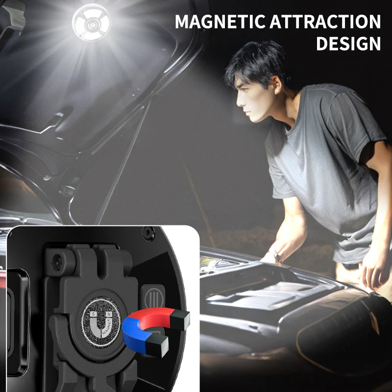 Luz de Camping al aire libre impermeable recargable portátil con gancho de Clip imán ambiente RGB multifuncional para acampar
