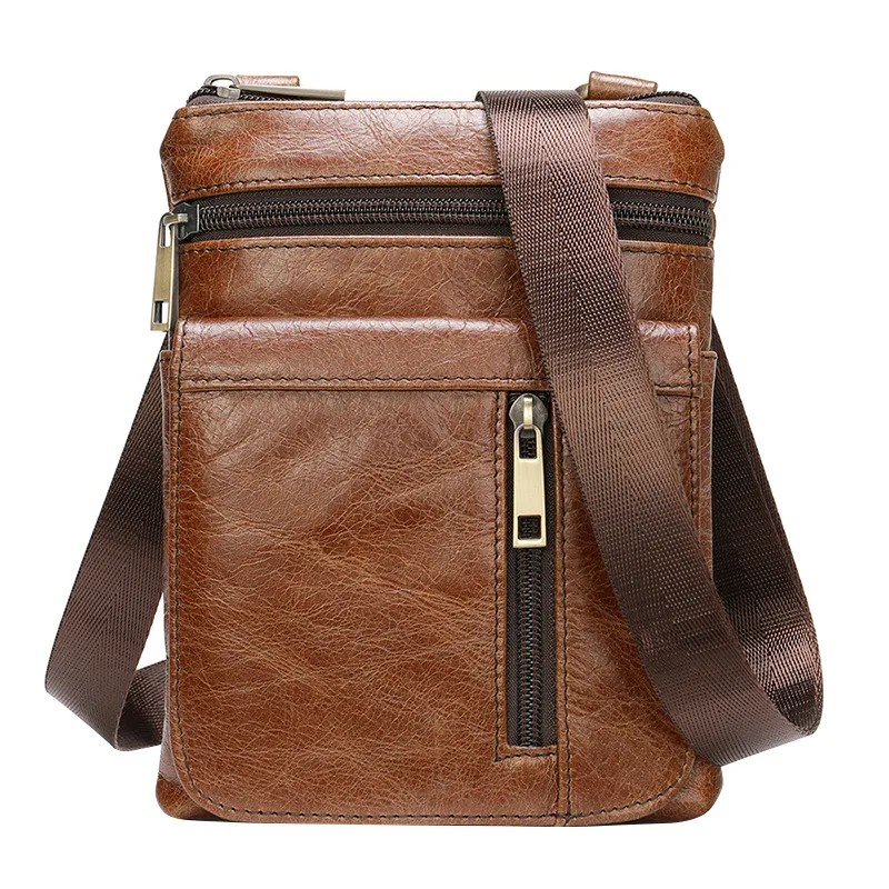 Bolsa crossbody de couro PU vintage, bolsas de ombro masculinas, bolsas mensageiro, bolsa cruzada de grande capacidade masculina