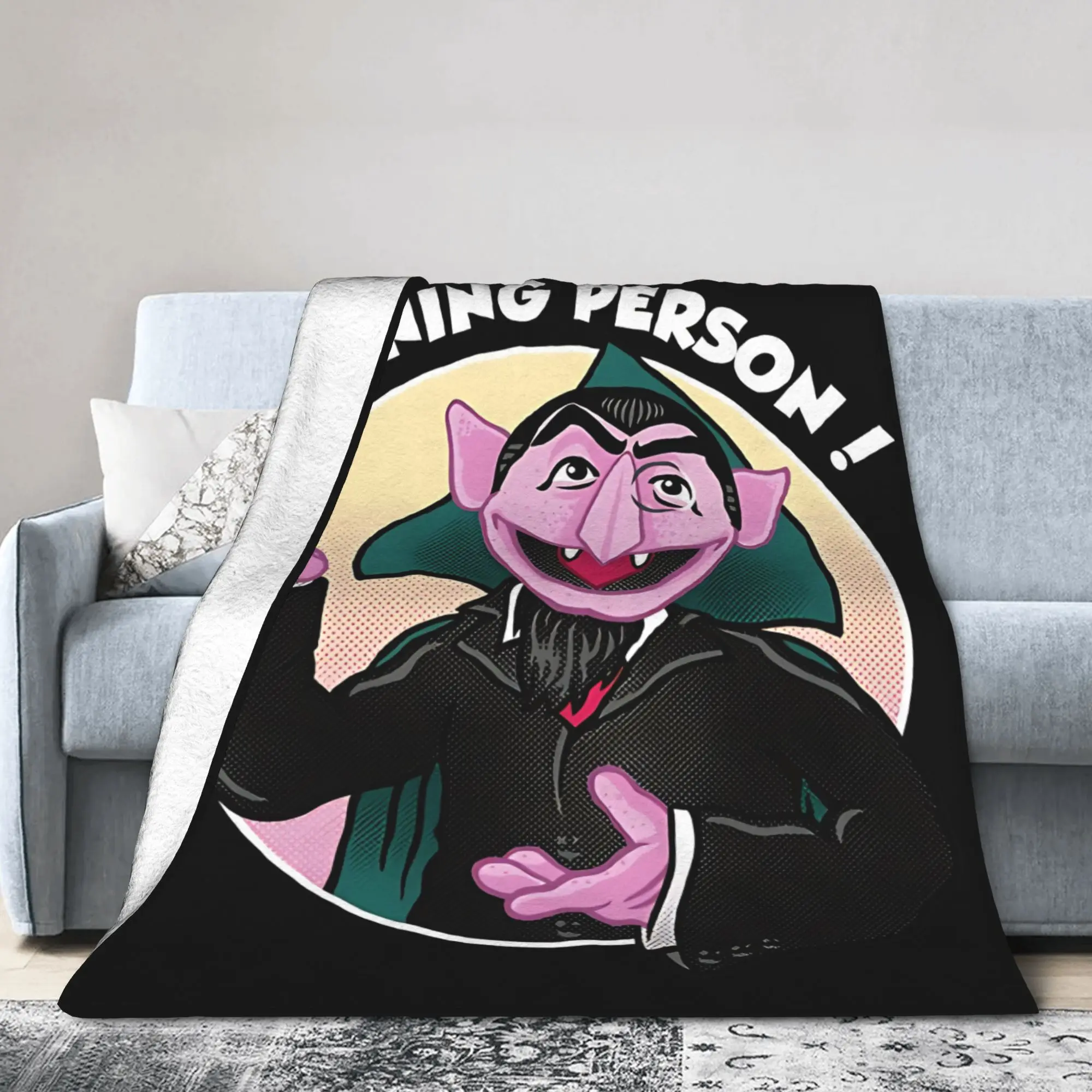 I am not a Morning Person Dracula  Blankets Velvet  Super Warm Throw Blanket for Home Couch Bed Rug