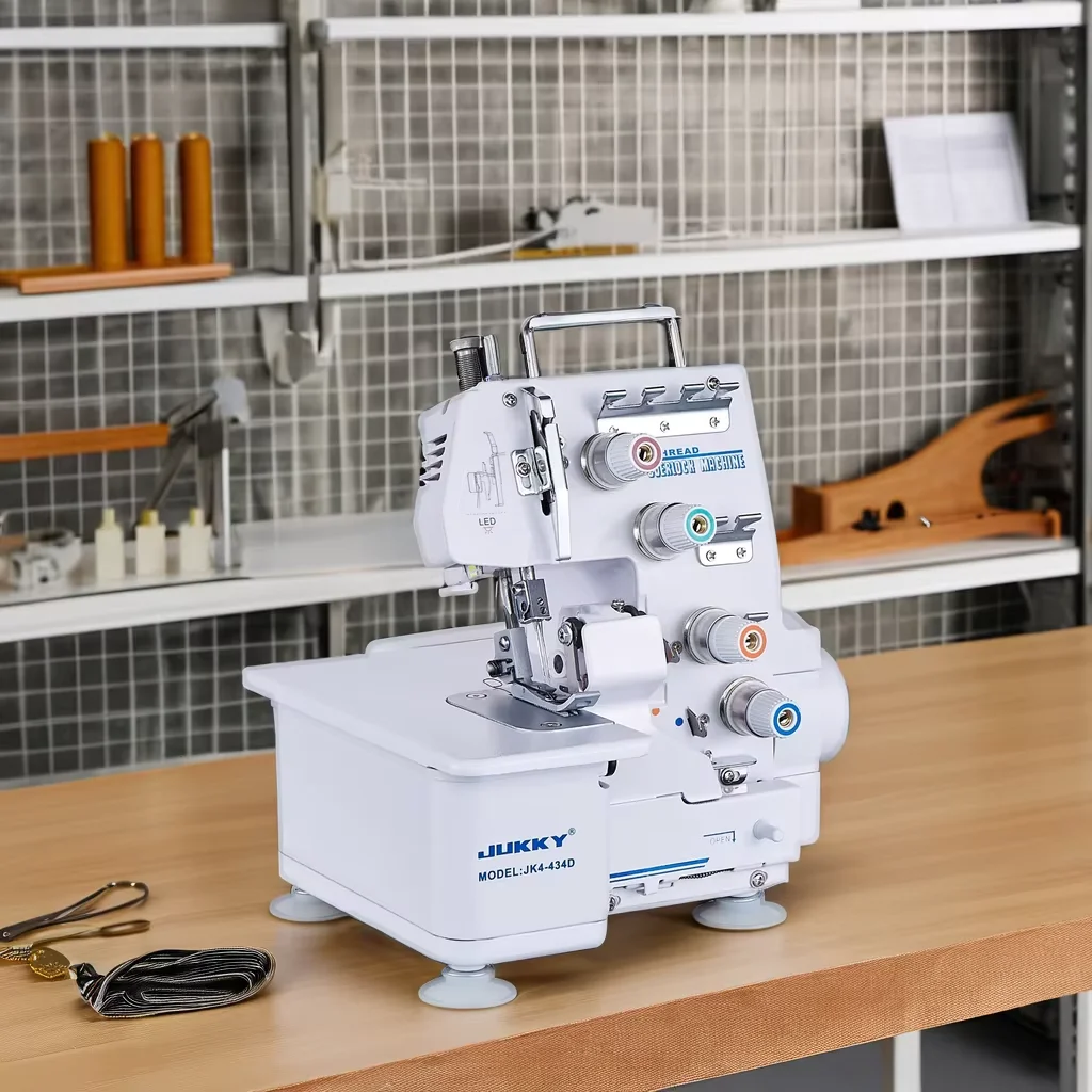 JK4-434D Portable Overlock Machine Household Mini Overlock Sewing Machine for Overlock and Overedge Sewing with Built-in Motor