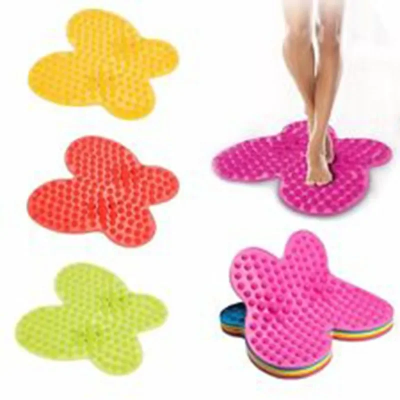 Butterfly Foot Massage Mat Acupressure Reflexology Walking Toe Plate Therapy Acupressure Disc Pressure Point Pads Board 36x36cm