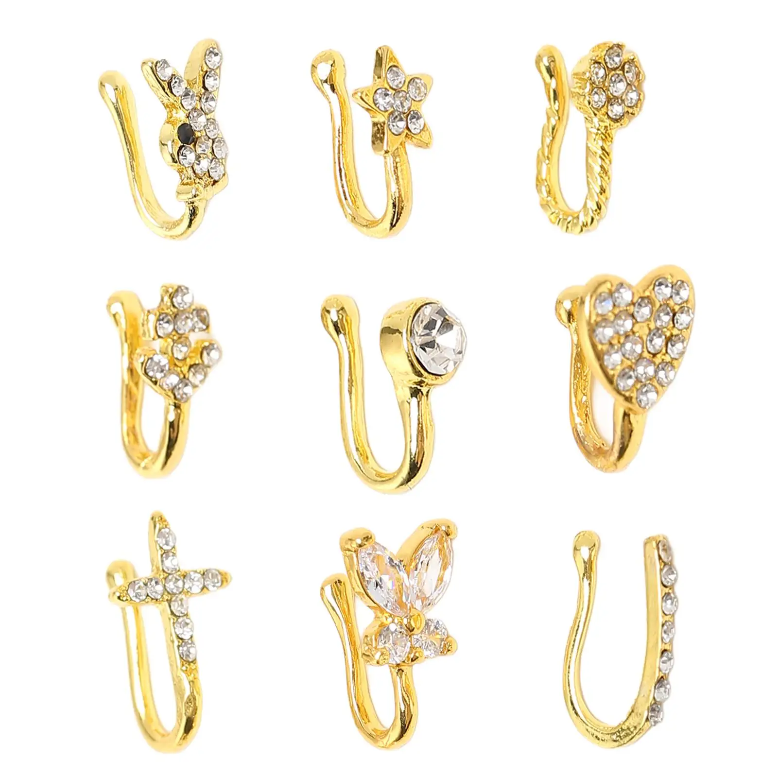 Exquisite Faux Nose Rings - Stylish for daily Wear for women 