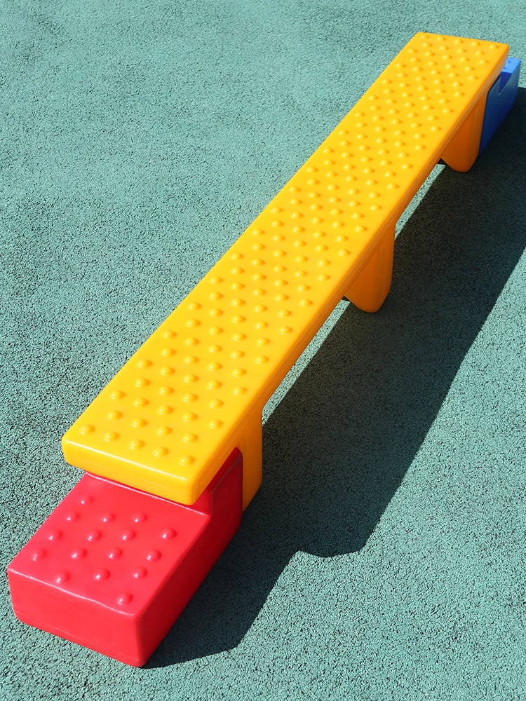 Kindergarten balance beam tactile training equipment for children's teaching toys, plastic single wooden bridge indoor household