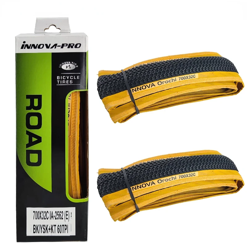 Orochi  700x32c 35c Yellow Edge Black Gravel Bicycle XC Off-Road MTB Bike Folding Tires 60-95 PSI Cycling Parts IA-2562