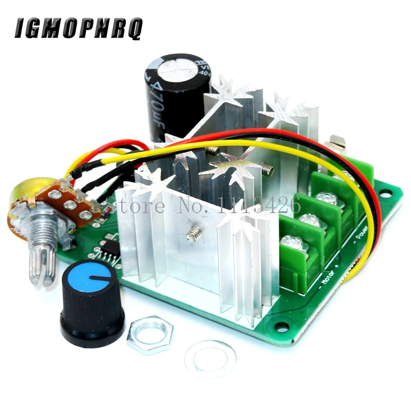 DC 6V-90V 15A DC Motor Speed Controller Stepless Speed Regulation Pulse Width PWM DC 12V 24V 36V 48V 1000W