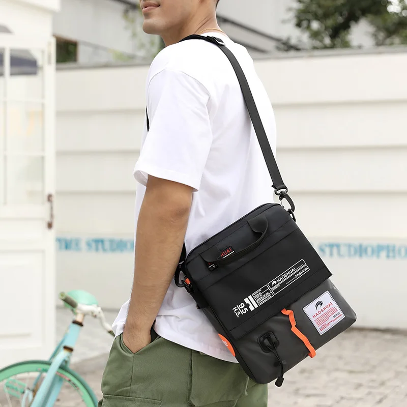 Leisure Outdoor Sports Travel Water Splash Prevention Single Shoulder Handheld Crossbody Phone Storage Bag Male