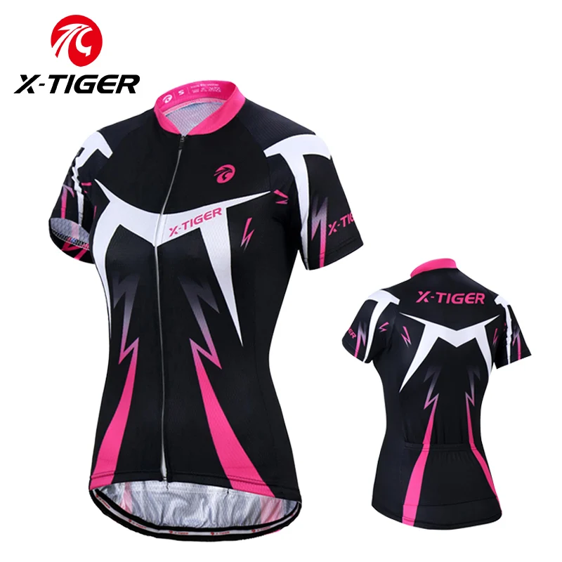 X-TIGER Camiseta de ciclismo para mujer, camiseta transpirable de secado rápido para bicicleta, ropa de ciclismo de montaña y carretera TMB