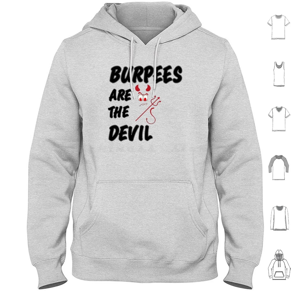 Burpees são o diabo moletons manga longa burpees fitness treino ginásio musculação levantamento de peso treinamento de exercício