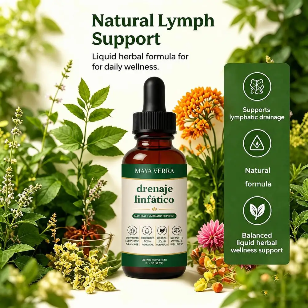 Lymphatic Drainage Drops,,Lymphatic Circulatory Relieve Swelling Support Drops,Natural Plant Extracts Ampoule Serum Daily Care