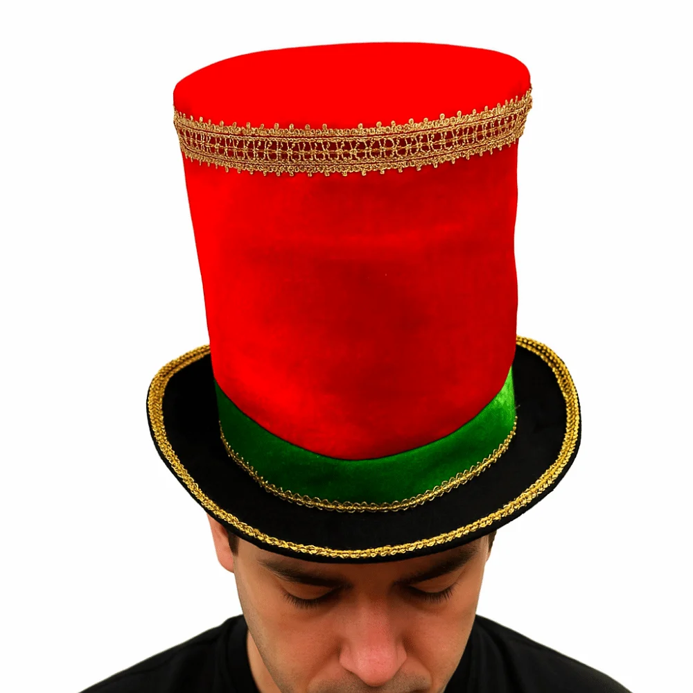 Plastic Christmas Welcome Hat Checkered Cosplay Glitter Sequin Christmas Hat Ornaments Comfortable Christmas Party Cap