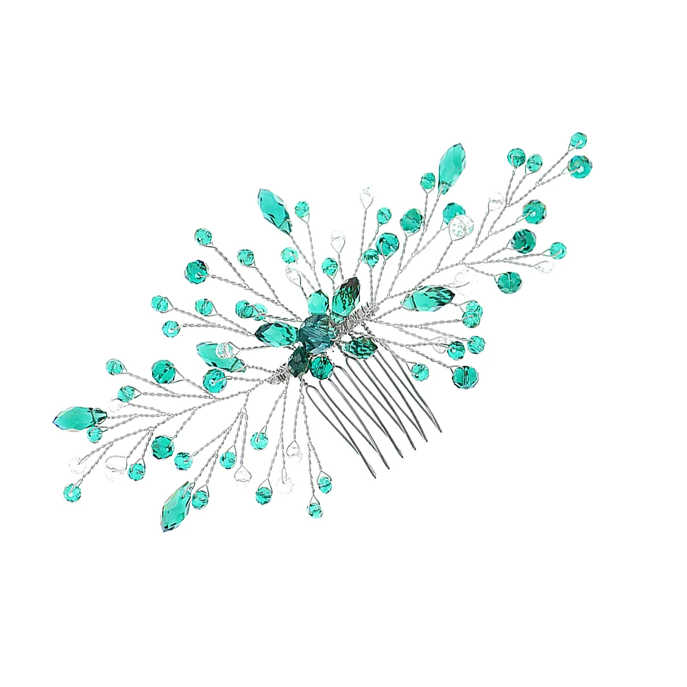 

Bridal Hair Comb with Adjustable Sparkle Rhinestone Clip Perfect for Wedding Party Stage Performance Bohemian Style Garden