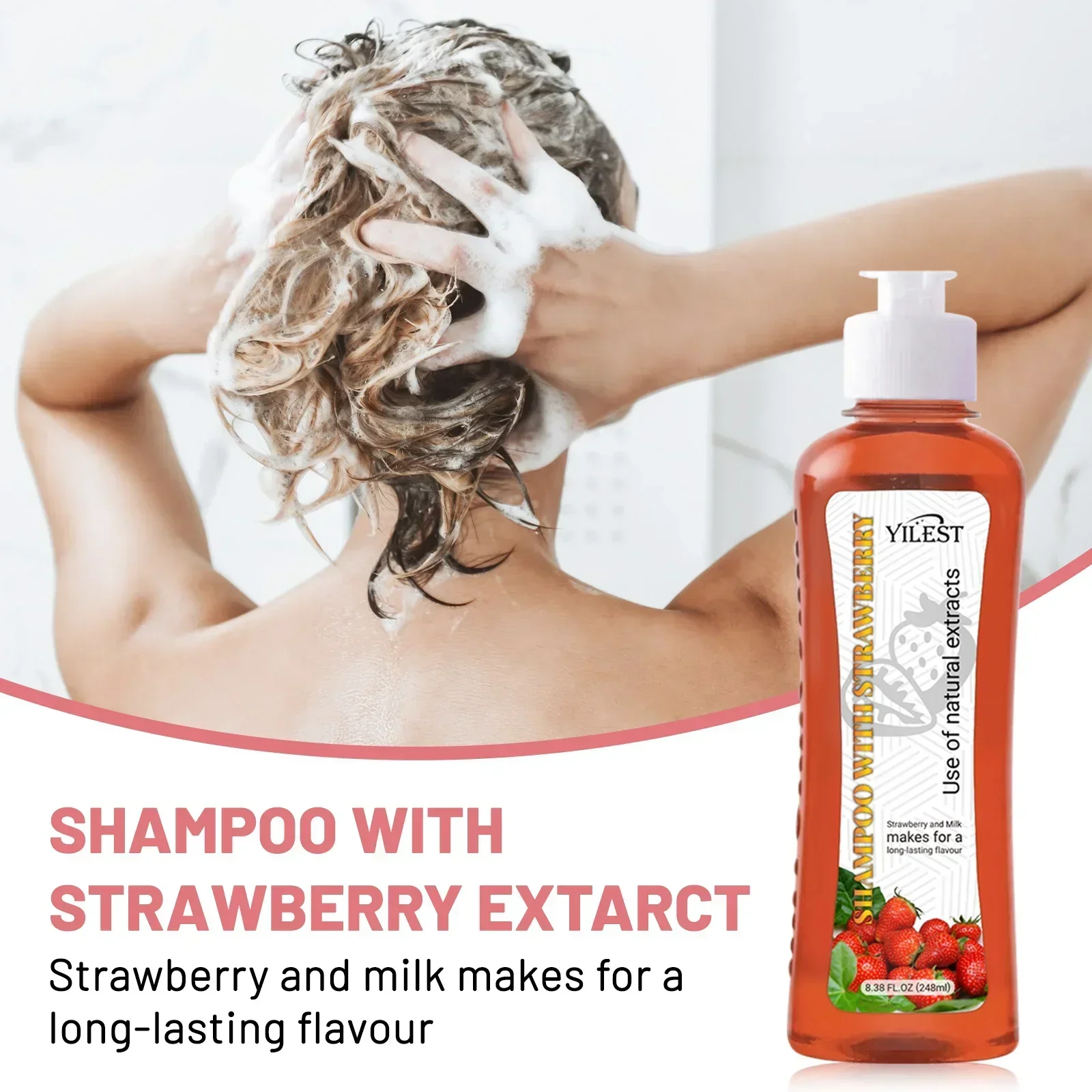 مجموعة العناية بالشعر المغذية بالفراولة - شامبو وبلسم لمنع التساقط وتوازن الزيت والقضاء على رقائق الشعر الأكمل. #3