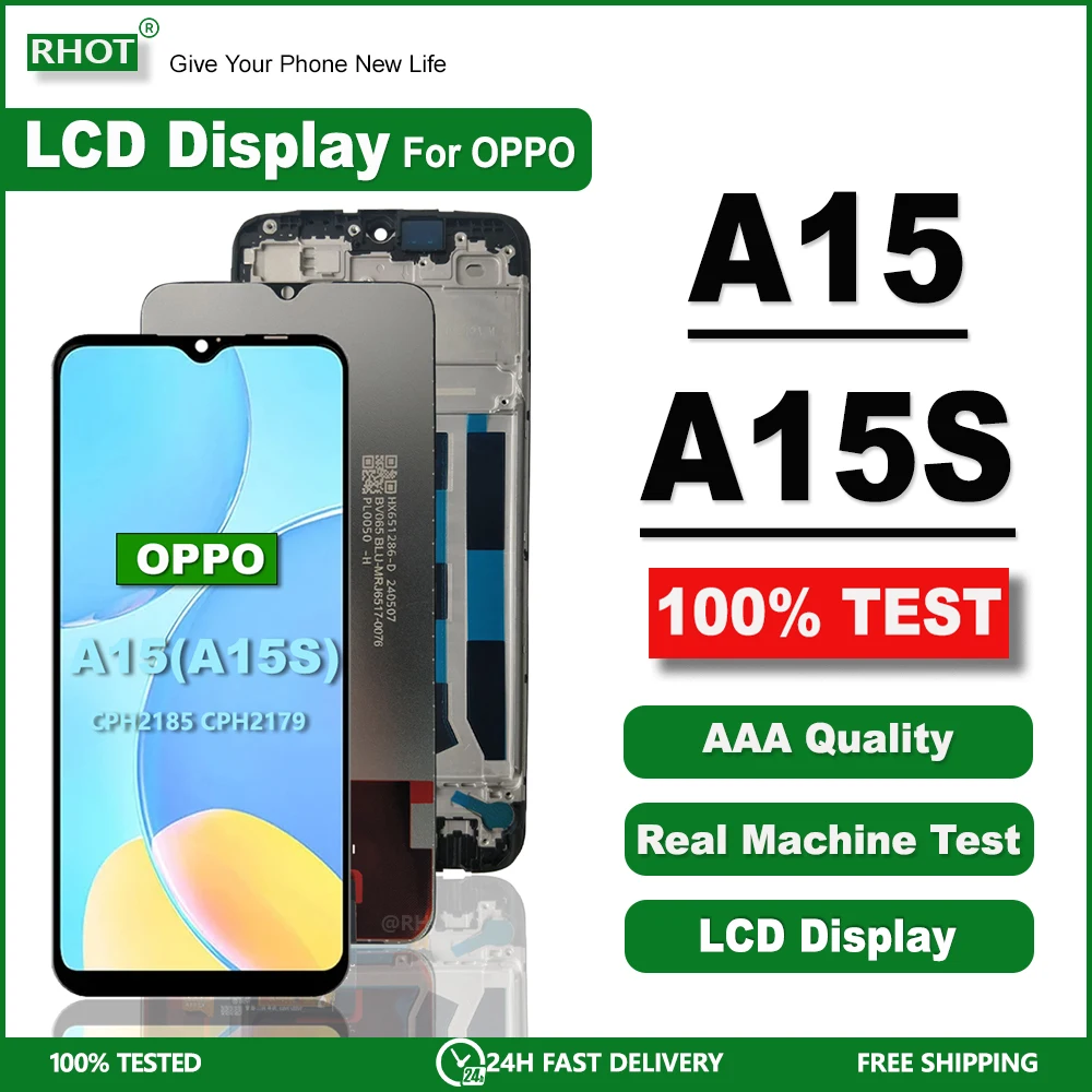 

6.52" 100% Tested For OPPO A15 LCD CPH2185 CPH2179 LCD Touch Screen Digitizer Assembly Display For Oppo A15S LCD Replacement