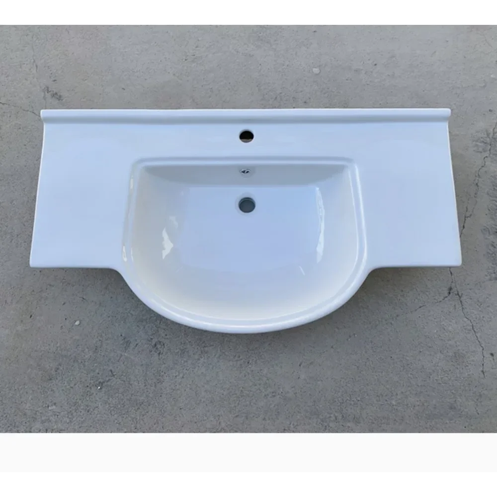 Bathroom, bathroom cabinet, integrated ceramic basin, single basin replacement, washbasin, semi-embedded washbasin