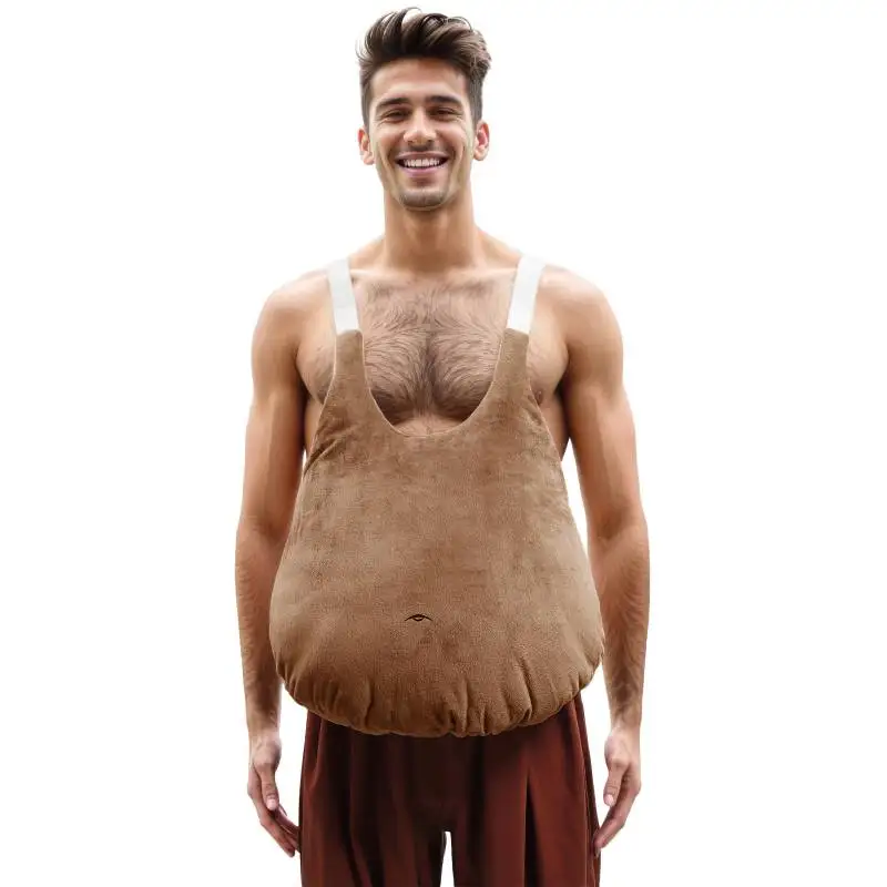DAZCOS, accesorio de disfraz con relleno de vientre falso para hombre, traje grueso ajustable, accesorio de Navidad, Santa, vientre de imitación, vientre falso, Cosplay de Navidad
