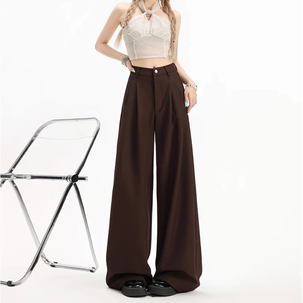 

Women Suit Pants Lady Classic Fashion Trousers Female Comfortable Straight Leg Pants Mom Korean Casual Baggy Long Slacks