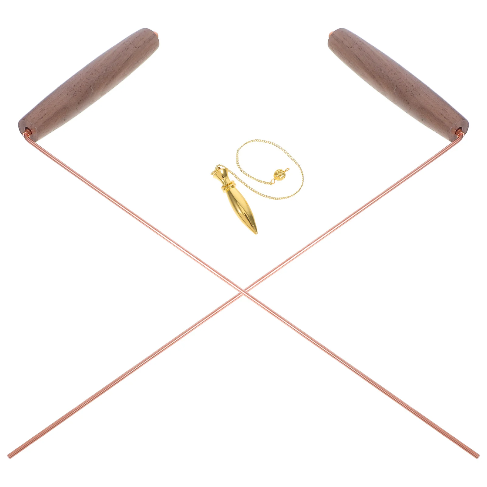 

1 set 1 Set Copper Dowsing Rods For Treasure Hunting Energy Detection Portable Metal Locator Tool Underground Water Finding
