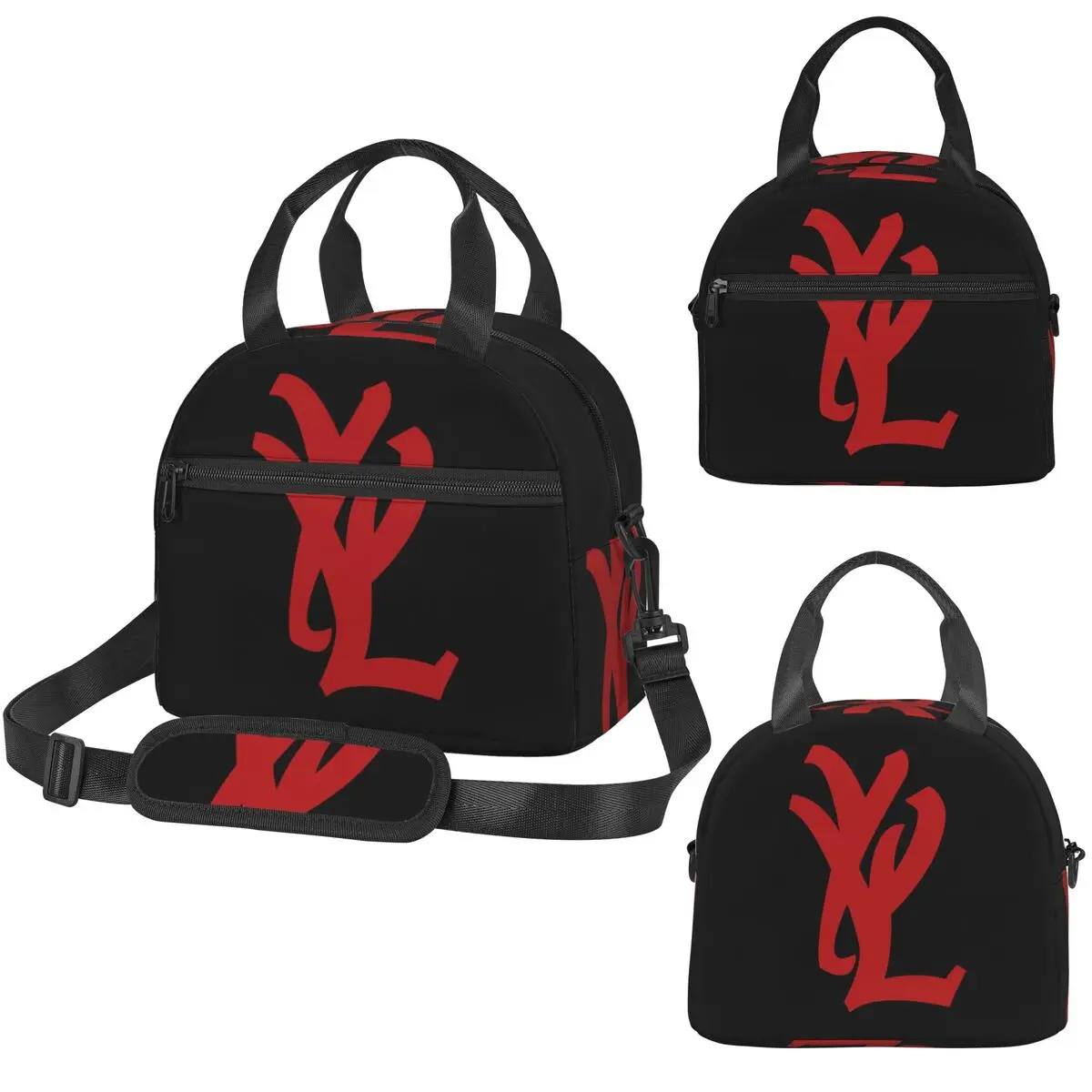 Rapper Playboi Carti YVL Red Logo Insulated Lunch Bag for Kids School Cooler Thermal Box Tote Portable Lunch Boxes