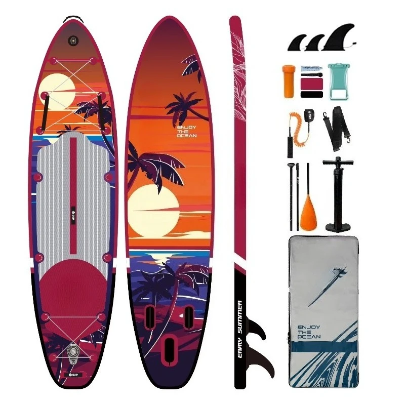 

SUP Roll-Up Surfboard Double-layer Design Handles Ocean Waves Water Play Surfing Premium SUP For Expert Surfers