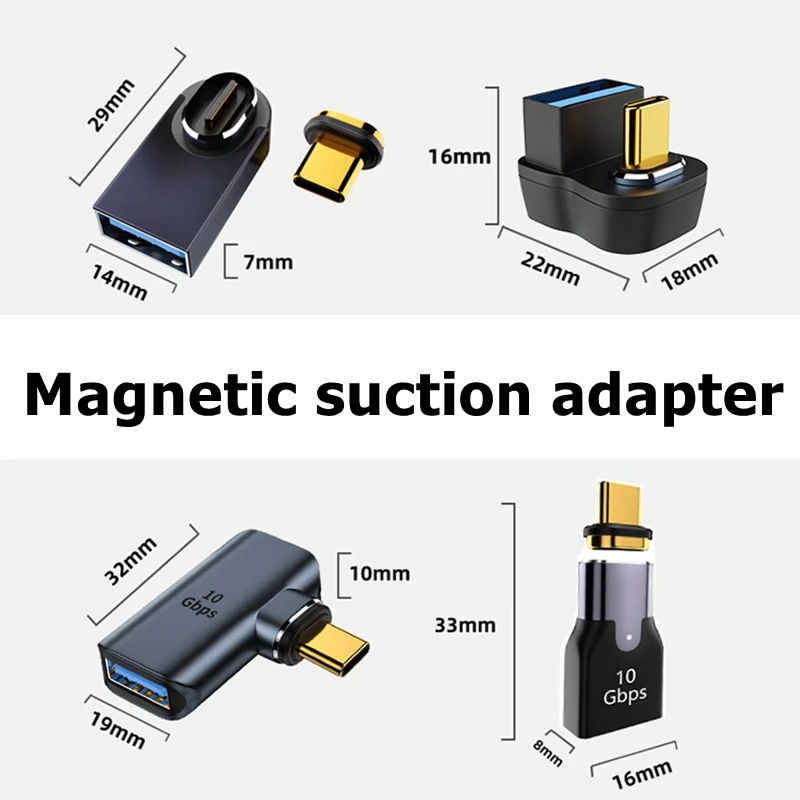 USB3.1 10Gbps Magnetic OTG Adapter USB 3.1 To Type C 5V@3A Fast Charging Magnet Converter USB C Data Adapter For U-Disk Mouse