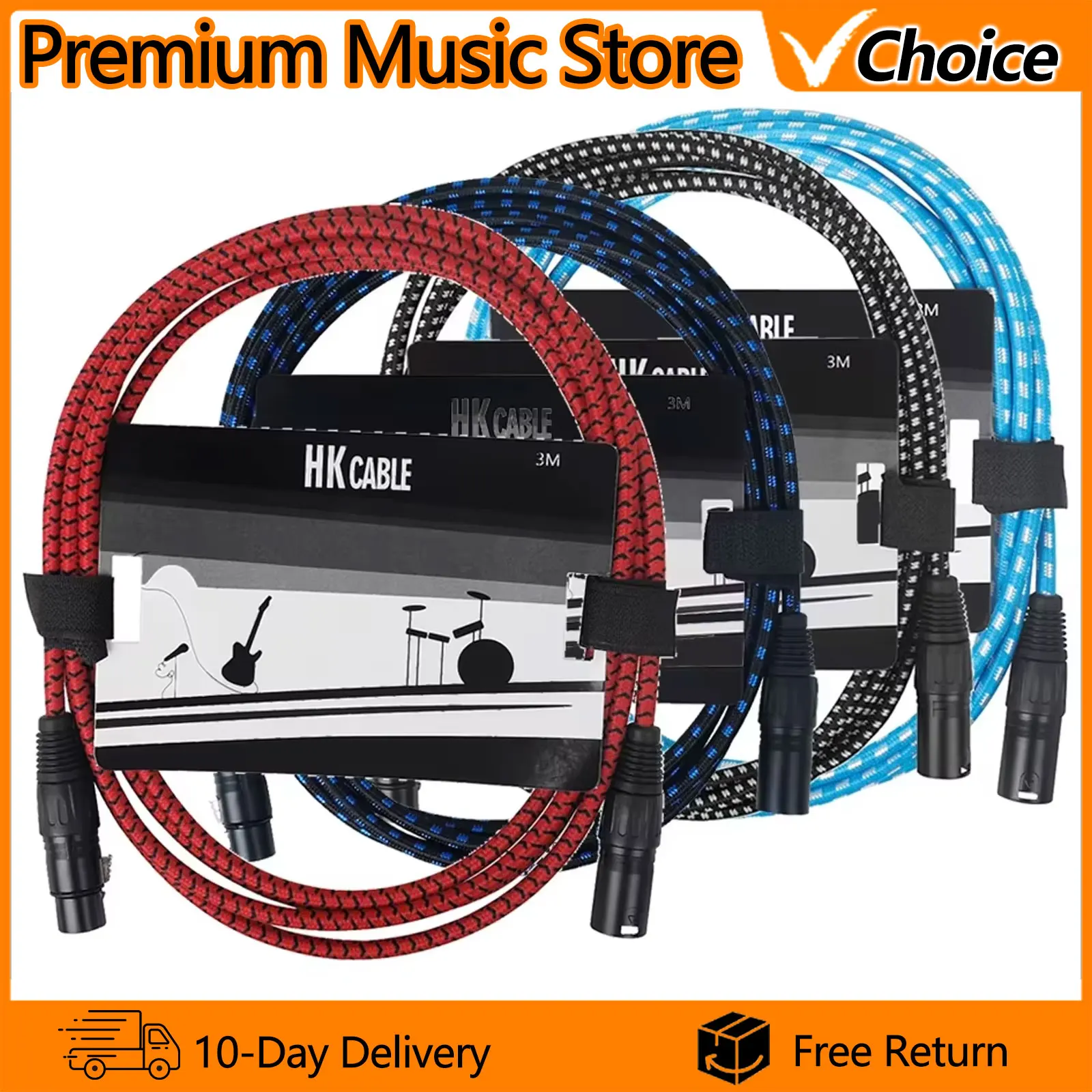 IRIN 3m Audio Cable XLR Adapter Microphone Audio Connection Line Cable GT-130 XLR Guitar Performance Noise Reduction