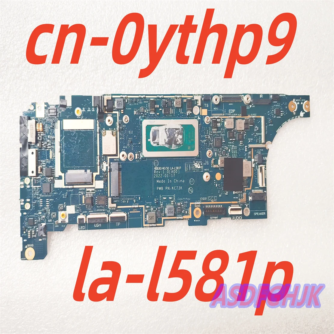 cn-0ythp9 0ythp9 ythp9 for Dell Latitude 7430 MOTHERBOARD with srlfn i7-1265U cpu and 16gb ram la-l581p test ok