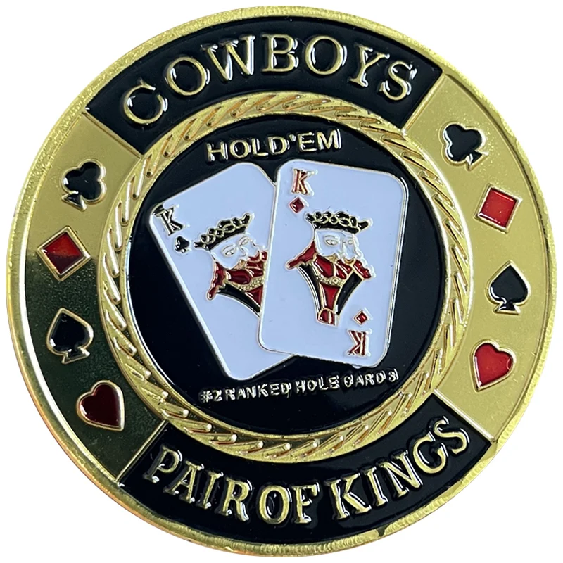 

1 PCS Metal Souvenir Chips Set Casino Dealer Poker Card Guard Protector Poker Game Hold'em Accessories Chip