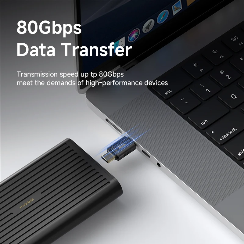 Hagibis USB C Adapter USB A to USB C Male to Male Converter Charging Connector for IPhone17 Pro Laptop SSD Power Bank Earphone