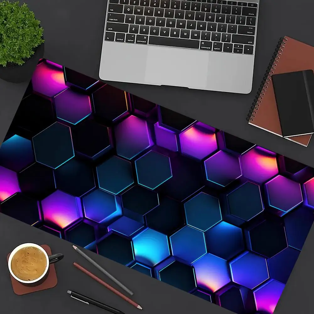 

3D geometric visual pattern Mouse Pad Large Computer Laptop Mouse Pad XXL Office Gaming Mousepad Rubber Non-Slip Long Desk Mat