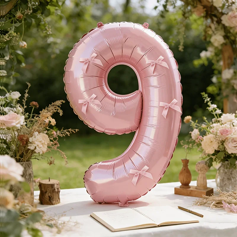 40 Zoll Rosa Aluminiumfolien-Zahlenballon, Geeignet für Geburtstagsfeiern, Partydekoration, Jubiläumsfeier – Detail 4