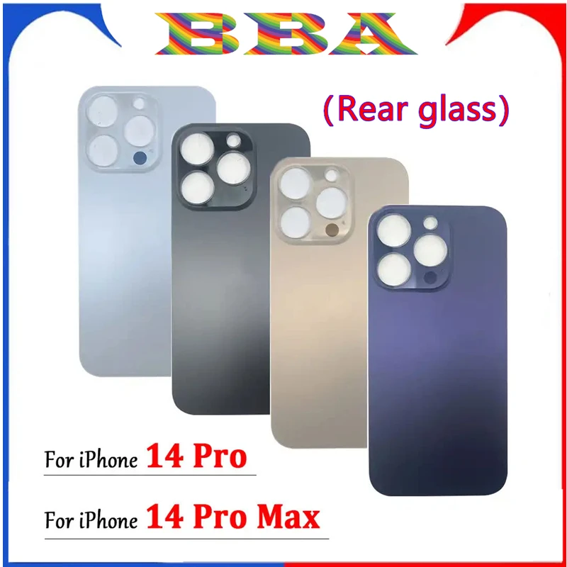 OEM e vidro traseiro com furo grande 2 em 1, aplicável a iPhone 14 Pro Max 14PRO 14PROMAX, tampa de bateria de substituição, porta traseira, vidro traseiro