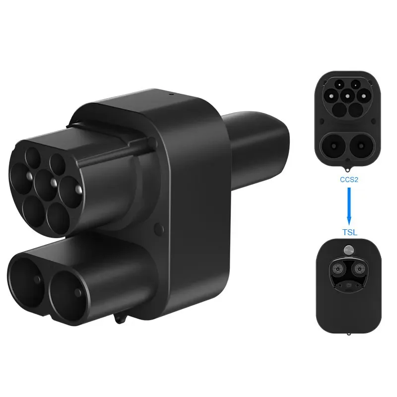 CCS2 zu NACS AC DC nur EV-Adapter USA Konverter Autoladegerät CCS Combo Tip 2 CSS Typ 2 Adapterstecker für Tesla Model Y US
