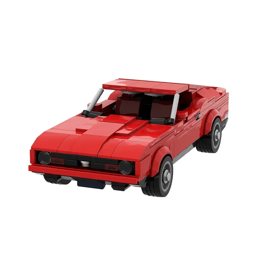 EKbricks MOC 1971 Ford Mustang Mach 1 Bricks Red Car Model Sport Car Racing Building Blocks Collection Vehicle Toy Gift