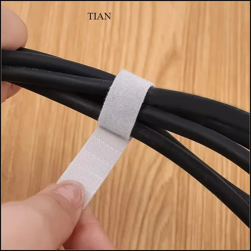 1 Roll Reusable Fastening Tape Cable Ties, Multi-Purpose Cord Organizer Computer And TV Wire Storage Data Cable Management Tie