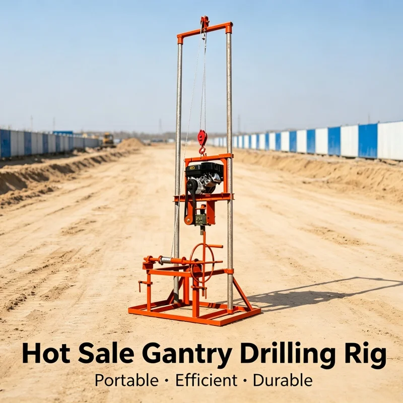 Customized Gantry‑frame Water Well Drilling Rig, Portable Shallow Drilling Equipment for Field, Farmland & Orchard