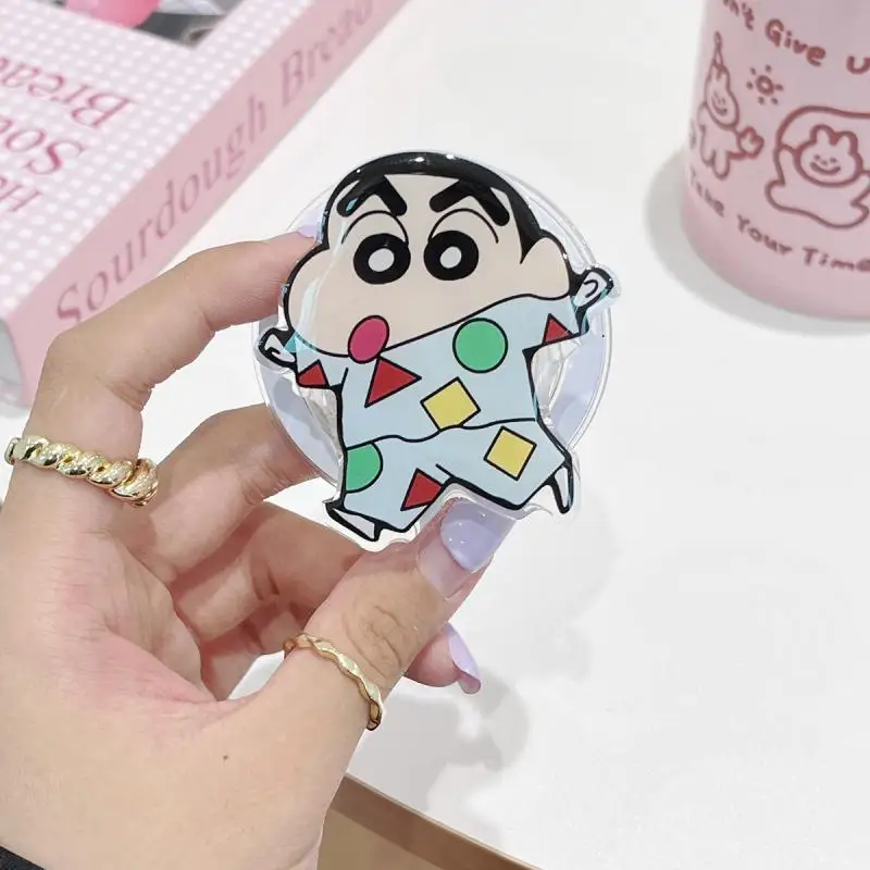 أنيمي تلوين شين تشان زوجين جراب هاتف مع حامل Magsafe المغناطيسي اللاسلكية الهاتف وسادة هوائية حامل قبضة توك حامل قوس الهدايا #6