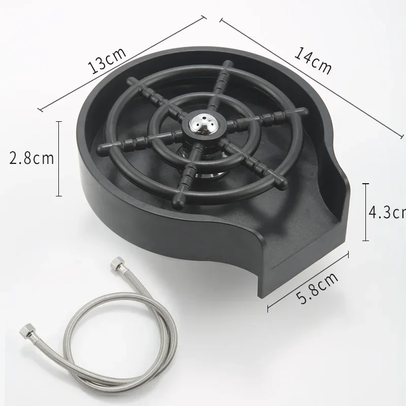 Bar press type automatic high pressure rinse cup washer, coffee milk tea shop household sink cup washer