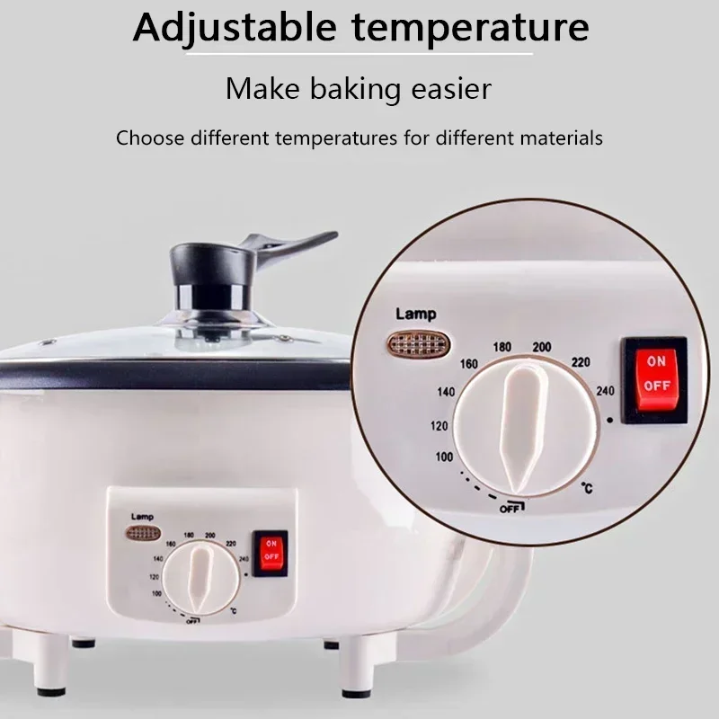 Desktop 220v Coffee Roaster Coffee Bean Roaster Peel Tea Baking Household Electric Automatic Cooling Small Roasted Bean Roastin