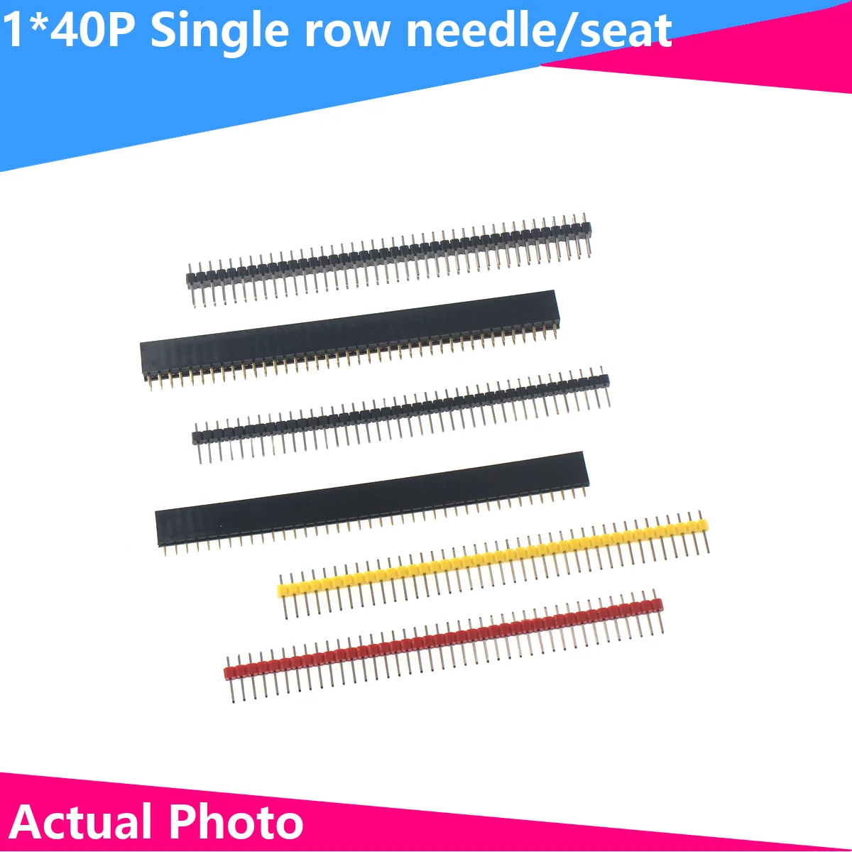 20/10/5/2PCS 1x40 2x40 Pin 2.54 mm Kątowy pojedynczy dwurzędowy pin Nagłówek męski 90 stopni Złącze igłowe 2.54mm 1*40 2*40