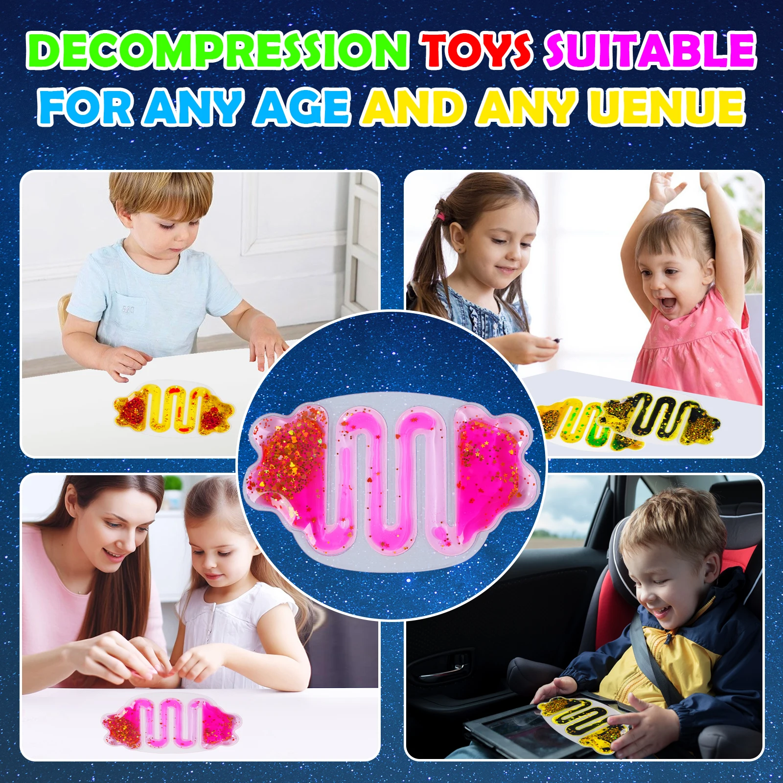 視覚焦点補助液体フロー視覚感覚おもちゃ教室コーナー感覚スクイーズおもちゃ感覚フィジェットチューブ 4 個