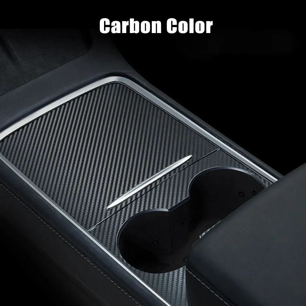 Car Central Control Carbon Fiber Panel Protective Stickers Film For Tesla Model 3 Model Y 2021-2022