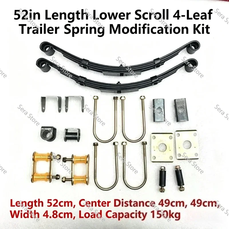 Flat Grooveless Trailer Leaf Spring 7 Leaf Heavy Duty Suspension Spring for 0.2-2 Ton Small Trailer Axle Repair Parts