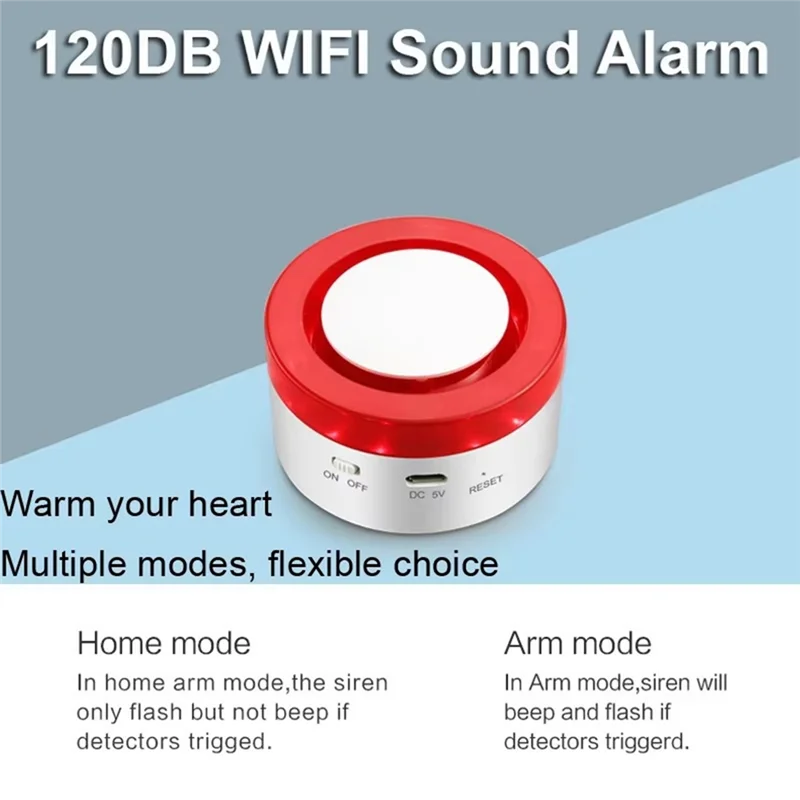 Kit sistema di allarme di sicurezza domestica intelligente Tuya Sensore per porte e finestre con allarme antifurto wireless WiFi