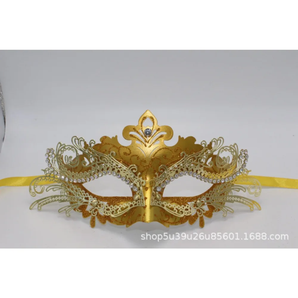 Masque de fête de luxe de Venise, masque de carnaval en métal sexuel, masque papillon en fer forgé incrusté de diamants pour hommes et femmes