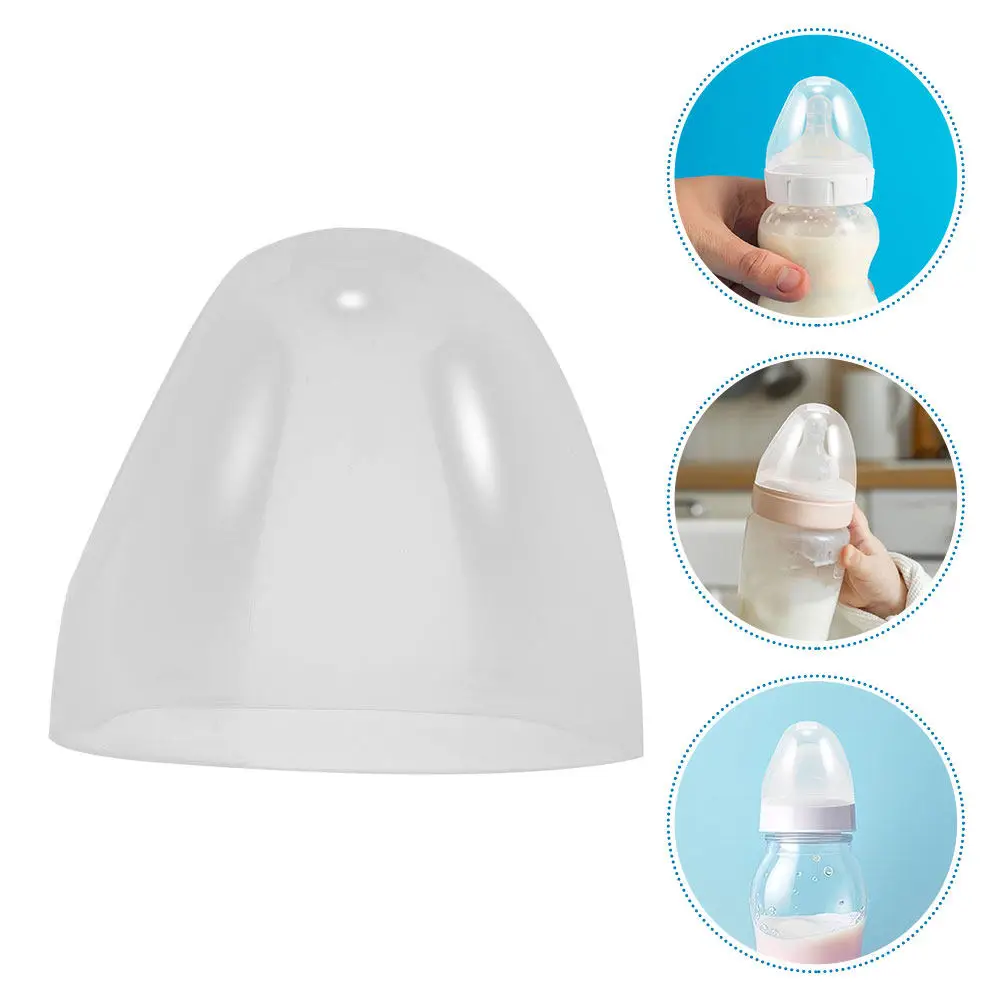 

Baby Bottle Cap Wide Mouth Leak-Proof Reusable Plastic Replacement Cap for Feeding Bottles Milk Bottles Clear Smooth Surface