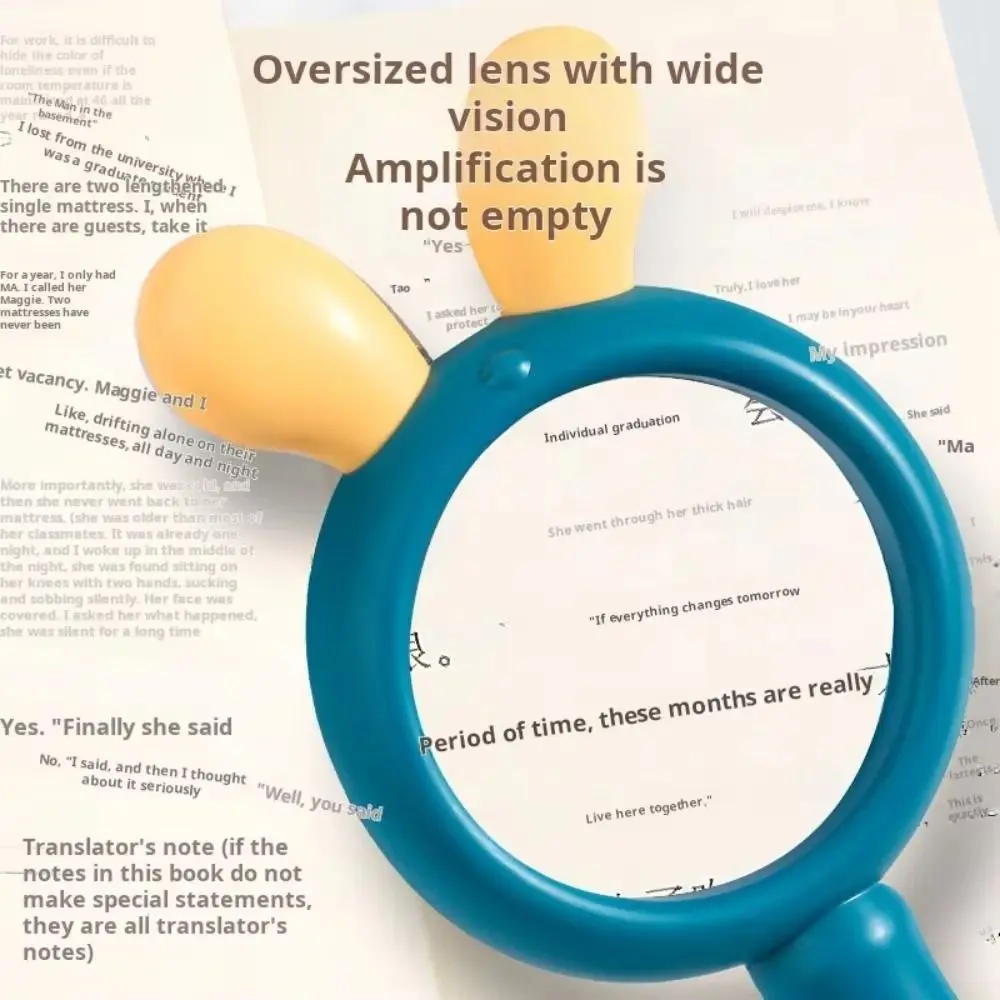 3X Magnification Reading Glass Cartoon Design Handheld Magnifying Glass High Magnifying Mini Pocket Size Optical Lenses