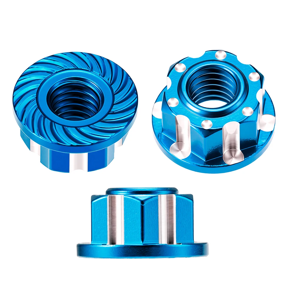 AXSPEED 4pcs/10pcs Metal M4 self‑lock Nuts Hex Screws for 1/10 Tamiya TT01 TT02 RC Touring Drift Car Upgrade Parts