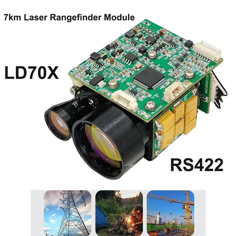 LD70X Outdoor Laser Distance Sensor 7000m RS422 Infrared Thermal Imaging Module 7km LRF 1535nm Telemeter Module For UAV Pods